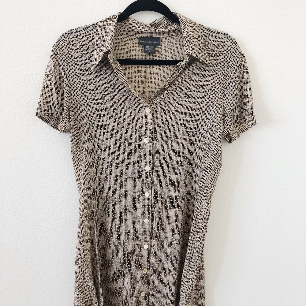 Banana republic button down shirt dress size 6